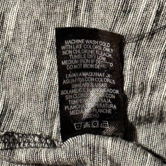 Men's L Airwalk Hooded Tee Gray Black Striped Long Sleeve Pockets - Picture 8 of 8